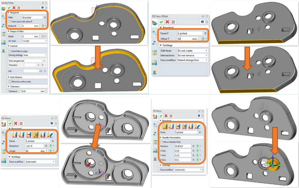 Figure 6. Precisely control dimensions when using Direct Edit